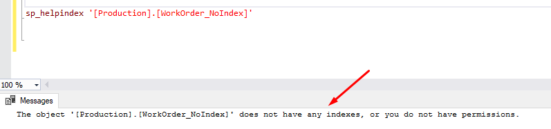 Check Index On WorkOrder NoIndex